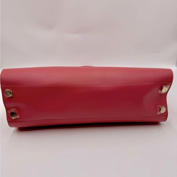 Auth Jimmy Choo Large Pink Leather Suede Sides 2way Riley Tote Crossbody Bag - Picture 5 of 16